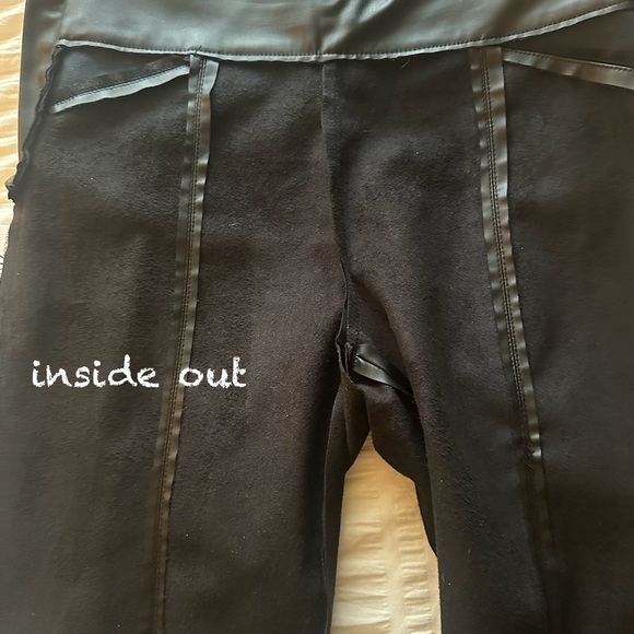 ZARA Vegan Leather Leggings Womens L High Waist Ankle Zip - Picture 10 of 10